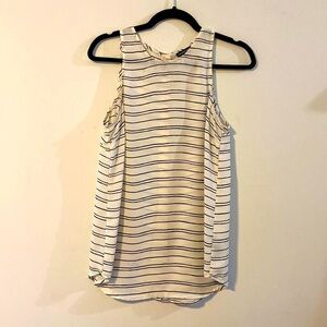 Who What Wear, Sleeveless, White & Black Striped Tank, Size M, EUC